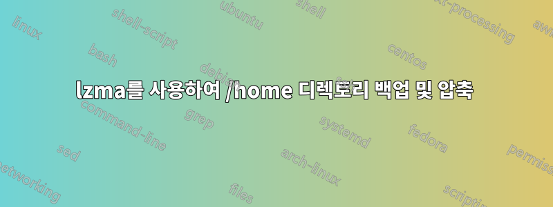 lzma를 사용하여 /home 디렉토리 백업 및 압축