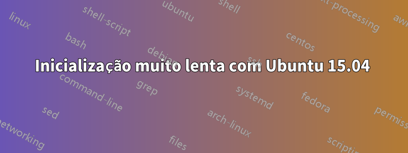 Inicialização muito lenta com Ubuntu 15.04