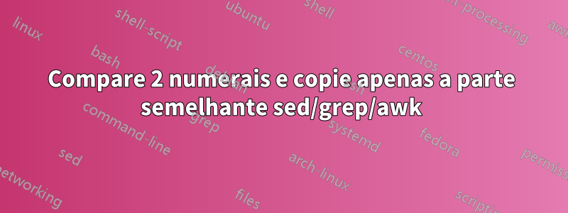 Compare 2 numerais e copie apenas a parte semelhante sed/grep/awk