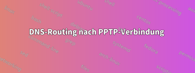 DNS-Routing nach PPTP-Verbindung