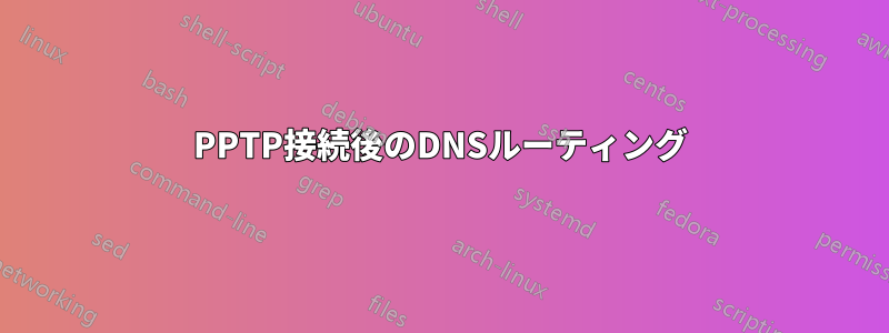 PPTP接続後のDNSルーティング