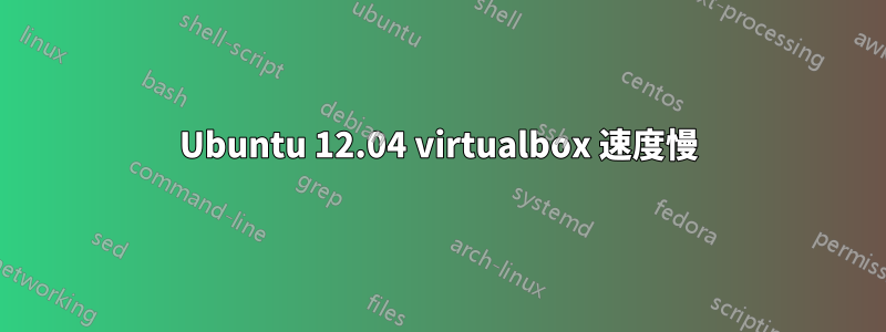 Ubuntu 12.04 virtualbox 速度慢