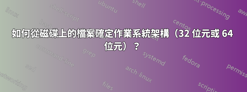 如何從磁碟上的檔案確定作業系統架構（32 位元或 64 位元）？