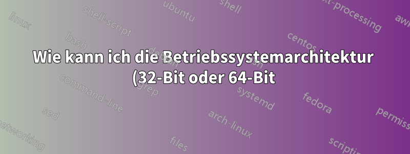 Wie kann ich die Betriebssystemarchitektur (32-Bit oder 64-Bit) anhand einer Datei auf einer Festplatte bestimmen?