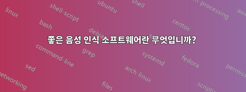 좋은 음성 인식 소프트웨어란 무엇입니까?