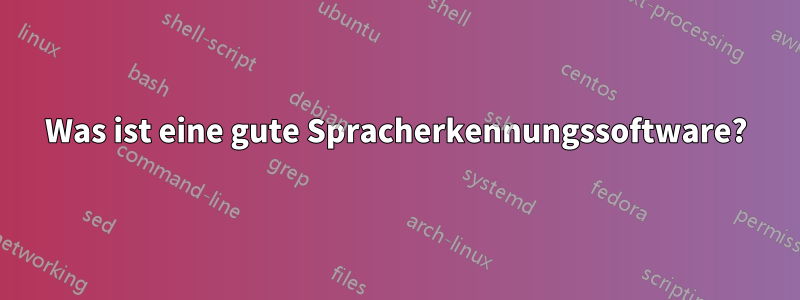 Was ist eine gute Spracherkennungssoftware?
