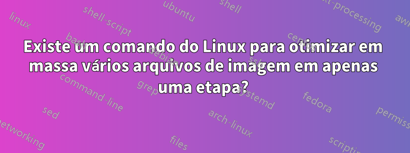 Existe um comando do Linux para otimizar em massa vários arquivos de imagem em apenas uma etapa?