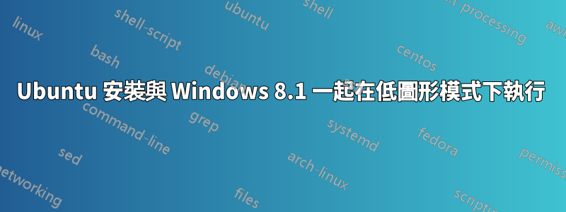 Ubuntu 安裝與 Windows 8.1 一起在低圖形模式下執行