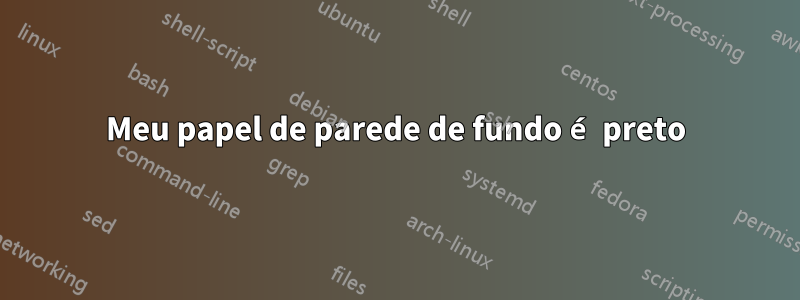 Meu papel de parede de fundo é preto