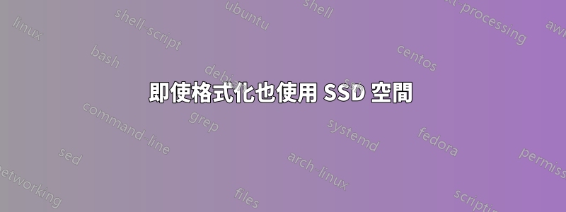 即使格式化也使用 SSD 空間