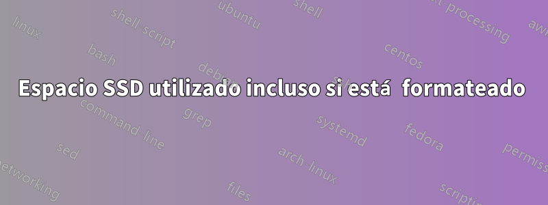Espacio SSD utilizado incluso si está formateado