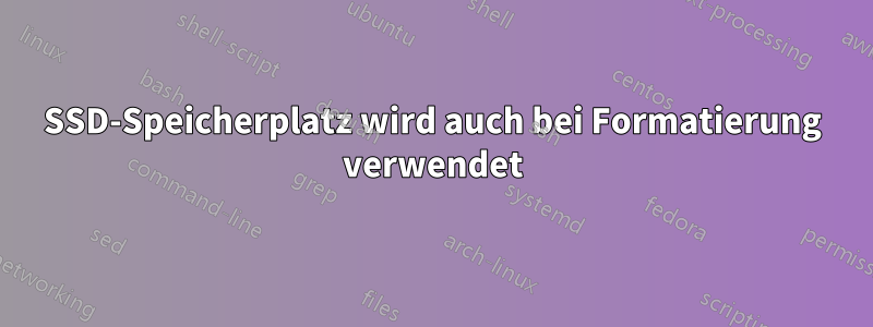 SSD-Speicherplatz wird auch bei Formatierung verwendet