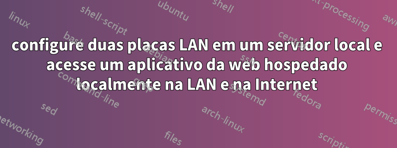 configure duas placas LAN em um servidor local e acesse um aplicativo da web hospedado localmente na LAN e na Internet