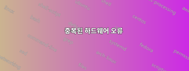 중복된 하드웨어 오류