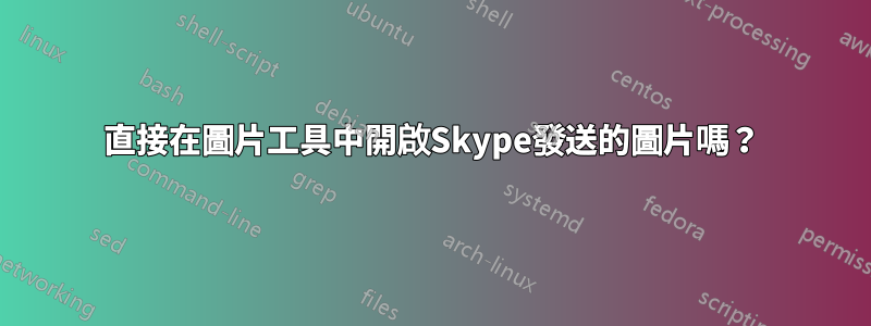 直接在圖片工具中開啟Skype發送的圖片嗎？