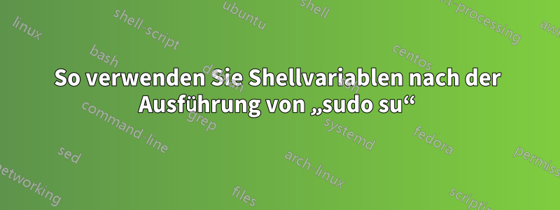 So verwenden Sie Shellvariablen nach der Ausführung von „sudo su“