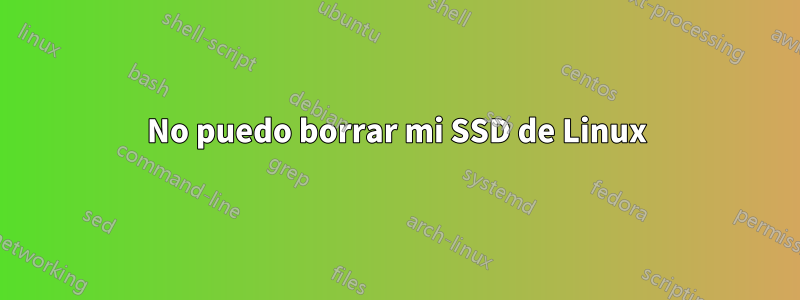 No puedo borrar mi SSD de Linux