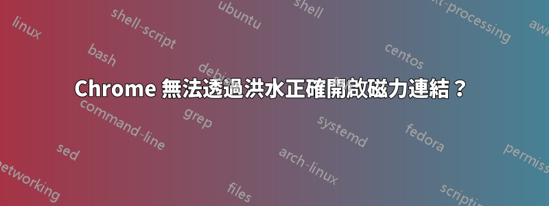 Chrome 無法透過洪水正確開啟磁力連結？