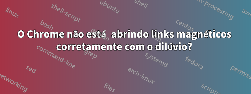 O Chrome não está abrindo links magnéticos corretamente com o dilúvio?