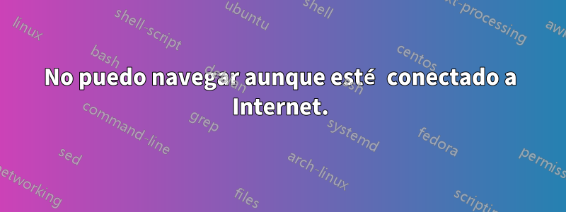 No puedo navegar aunque esté conectado a Internet.