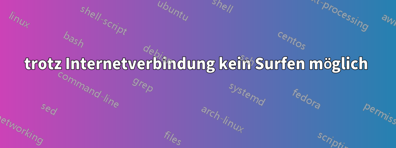 trotz Internetverbindung kein Surfen möglich