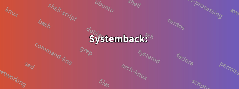 Systemback: