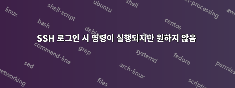 SSH 로그인 시 명령이 실행되지만 원하지 않음