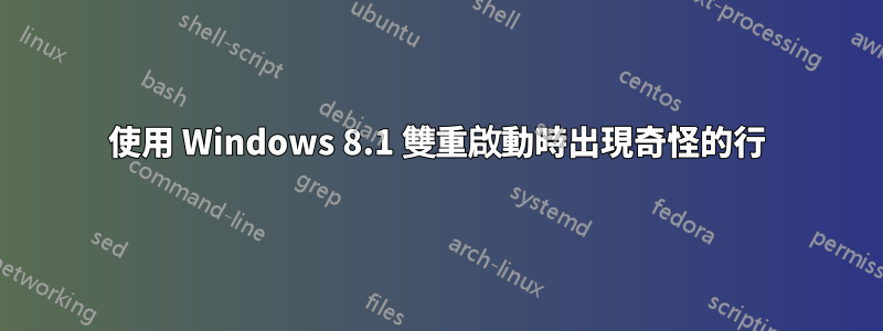 使用 Windows 8.1 雙重啟動時出現奇怪的行