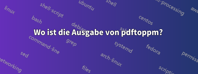 Wo ist die Ausgabe von pdftoppm?