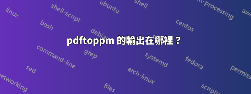 pdftoppm 的輸出在哪裡？