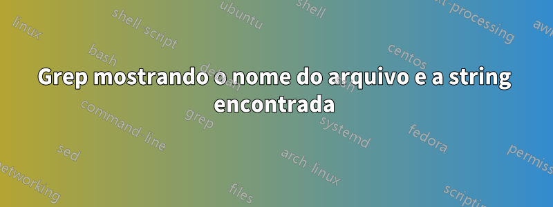 Grep mostrando o nome do arquivo e a string encontrada