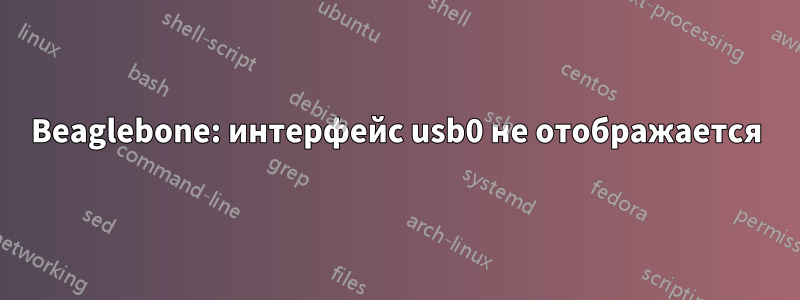 Beaglebone: интерфейс usb0 не отображается