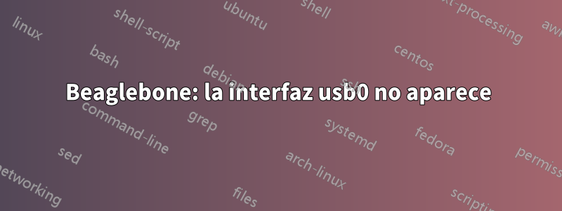 Beaglebone: la interfaz usb0 no aparece