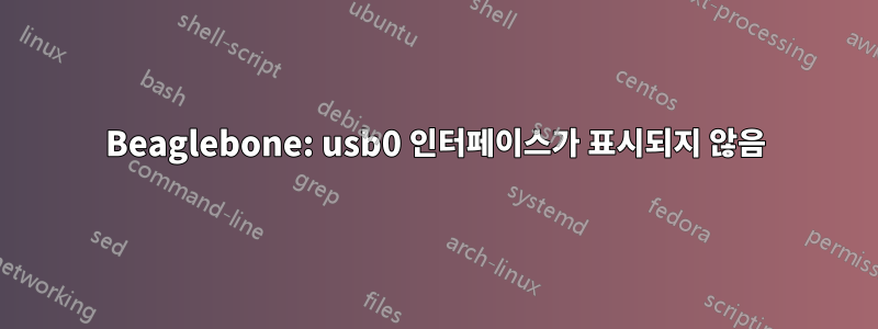 Beaglebone: usb0 인터페이스가 표시되지 않음