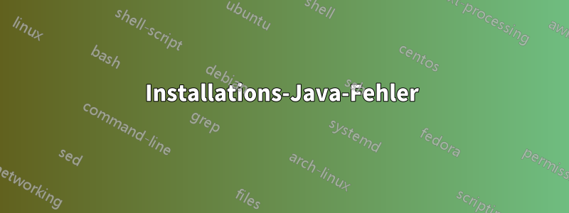 Installations-Java-Fehler