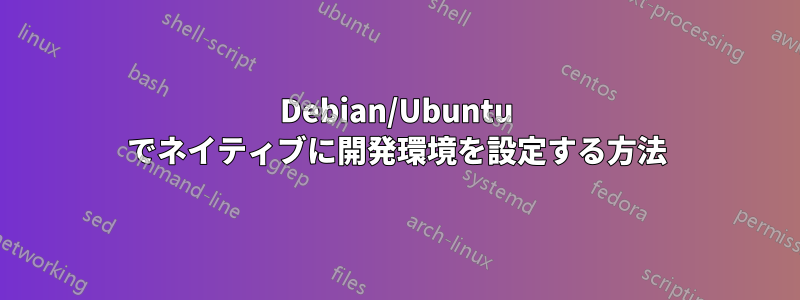 Debian/Ubuntu でネイティブに開発環境を設定する方法