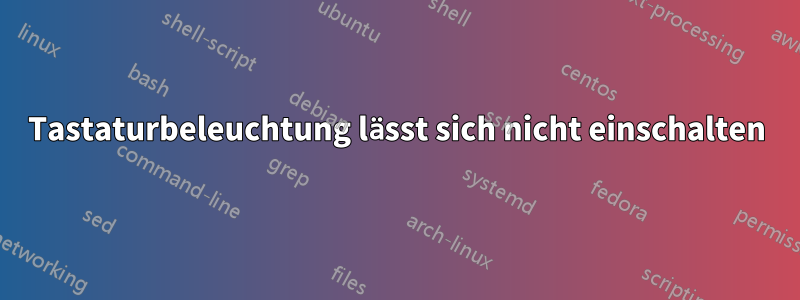 Tastaturbeleuchtung lässt sich nicht einschalten