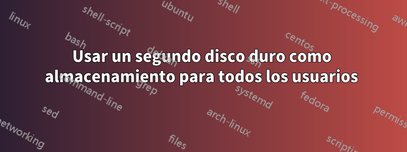 Usar un segundo disco duro como almacenamiento para todos los usuarios