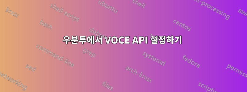 우분투에서 VOCE API 설정하기