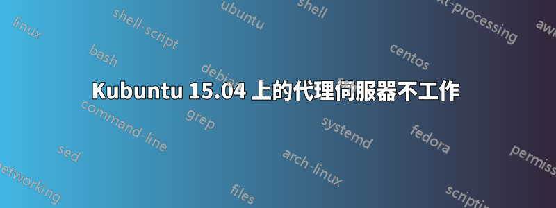 Kubuntu 15.04 上的代理伺服器不工作