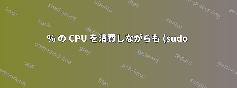 100% の CPU を消費しながらも (sudo) top に表示されないものは何でしょうか?