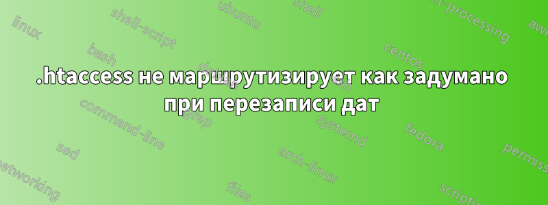 .htaccess не маршрутизирует как задумано при перезаписи дат