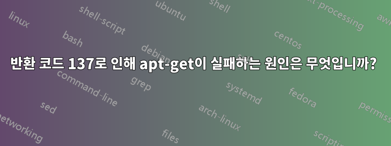 반환 코드 137로 인해 apt-get이 실패하는 원인은 무엇입니까?