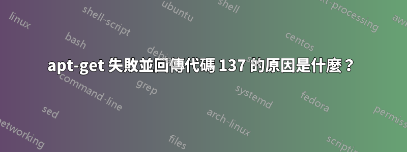 apt-get 失敗並回傳代碼 137 的原因是什麼？