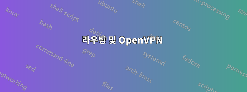 라우팅 및 OpenVPN