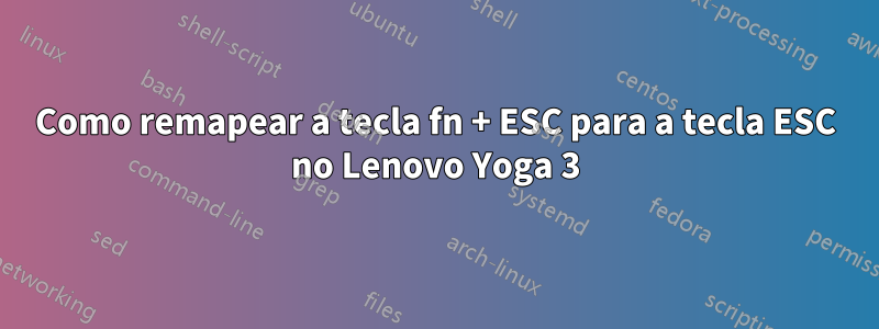 Como remapear a tecla fn + ESC para a tecla ESC no Lenovo Yoga 3