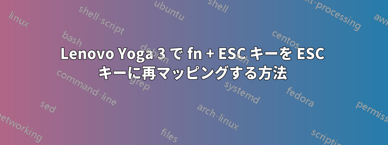 Lenovo Yoga 3 で fn + ESC キーを ESC キーに再マッピングする方法