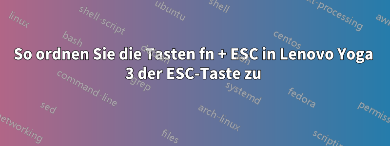 So ordnen Sie die Tasten fn + ESC in Lenovo Yoga 3 der ESC-Taste zu