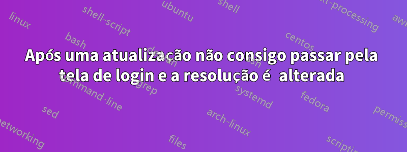 Após uma atualização não consigo passar pela tela de login e a resolução é alterada