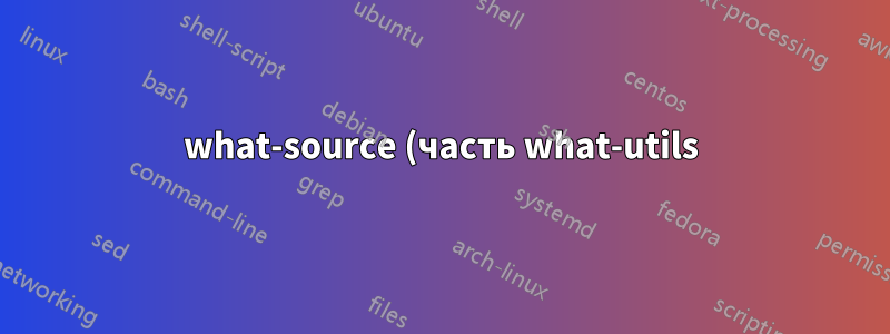what-source (часть what-utils) возвращает имя пакета два раза